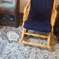 صندلی راک چوبی