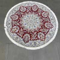 فرش دستباف (بساک)دایره های نایین ۱/۵ در ۱/۵|فرش|مشکین‌دشت, |دیوار