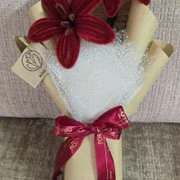 دسته گل جاودان با پیپ پاک کن