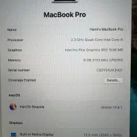مک بوک پرو ۱۳ اینچ ۲۰۱۸ macbook pro|رایانه همراه|تهران, درب دوم|دیوار