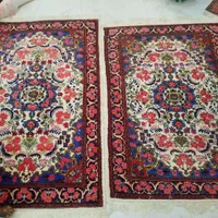 جفت قالیچه نقش بیجار ،ریزبافت، با لبه چرم دوزی|فرش|تهران, سعادت‌آباد|دیوار