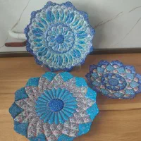 ظروف سه تایی مینا کاری