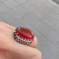 انگشتریمنی پرتقالی وقرمزخونی|جواهرات|مشهد, نیزه|دیوار
