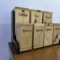 ست جا ادویه چوبی
