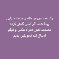 پیدا شدن پرنده عروس هلندی
