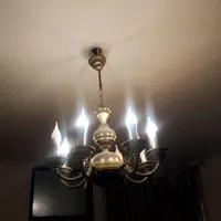 دو عدد لوستر ۱۰ شاخه جنس فلزی رنگ طلایی
