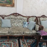 فروش مبل استیل چوب گردو 9نفره
