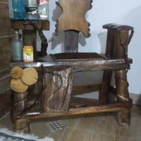 میز تلفن تمام چوب