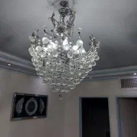 لوستر کریستالی ۸ شاخه.کاملا سالم.