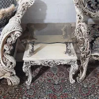 مبلمان سلطنتی استیل ۹نفره با میز|مبلمان خانگی و میز عسلی|تربت جام, امام|دیوار