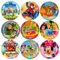 بشقاب خارجی پشت سفید سایز بزرگ تولد بسته ۱۲ عددی