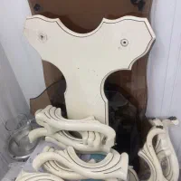 سه تا میز چوبی شیشه ای