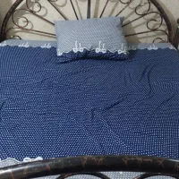 تخت  دو نفره فرفورژه با تشک و میز عسلی