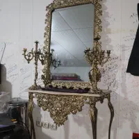 آینه کنسول با شمعدانی جنس آلیاژ