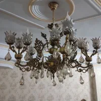 لوستر برنجی ۵شاخه ۱۵شعله