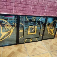 ساعت دیواری آینه ای باموتورآرام گرد
