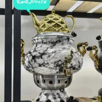 سماورگازی طرح سنگ آیلار با قوری و ارسال|سماور، چای‌ساز، قهوه‌ساز|مشهد, طلاب|دیوار