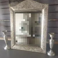 آینه وشمعدان قلم زنی|صنایع دستی و سایر لوازم تزئینی|خمینی‌شهر, |دیوار