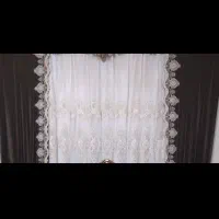 پرده با دو عدد والان مخمل ترک