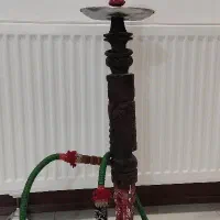 دو عدد قلیان چوبی و برنجی باهم