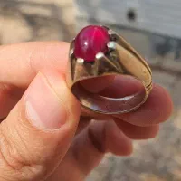 انگشتر نقره یاقوت خوش دست