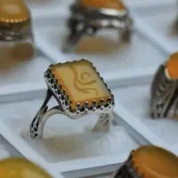 انگشتر مردانه عقیق زرد