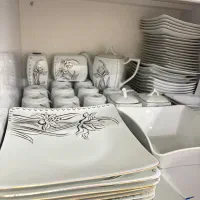 سرویس چینی گل برجسته رزینا توس