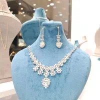 نیم ست طلا سفید بدون اجرت