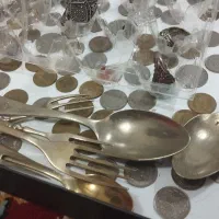 انگشتر و سکه وقاشق وچنگال نقره|کلکسیون سکه، تمبر، اسکناس|کاشان, آیت الله سعیدی|دیوار