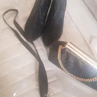 یک عدد بوت مشکی و کیف هردو شاین