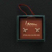 گوشواره نقره طرح کریسمس