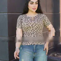 تاپ و تیشرت پلنـگی جدید قیمت پایین پوشاک کریمی