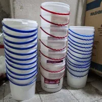 سطل یا دبه دسته دار پلاستیکی بزرگ درجه یک ۱۰۰ عدد