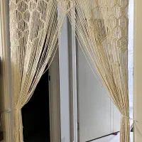 پرده مکرومه دست بافت|پرده، رانر، رومیزی|تهران, گمرک|دیوار