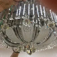 یک جفت لوستر کریستالی وارداتی|لوستر و چراغ آویز|قزوین, |دیوار