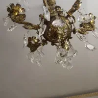 لوستر برنزی با کریستال اصل اتریش و بوهمیا|لوستر و چراغ آویز|کرج, گوهردشت|دیوار