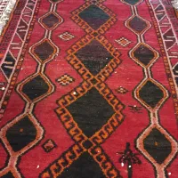 ۴ تخته فرش دستباف قدیمی قشقایی با پشم طبیعی