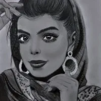 نقاشی پرتره سیاه قلم مناسب هدیه|تابلو، نقاشی، عکس|اندیشه, اندیشه فاز ۳|دیوار