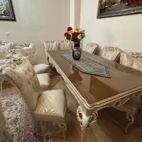 مبلمان استیل ۷ نفره به همراه میز ناهارخوری ۸ نفره|مبلمان خانگی و میز عسلی|تهران, بهارستان|دیوار