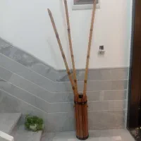گلدان چوبی محکم با چوب بامبو