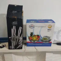 ست چاقو ۹پارچه و آبکش ۶پارچه تیوس