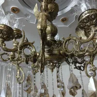 لوستر فلزی هشت شاخه سالم تمیز
