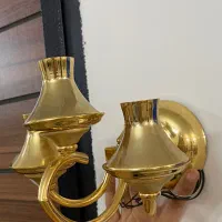 دیوارکوب ۳ شاخه لوستر طلایی  رنگ ثابت