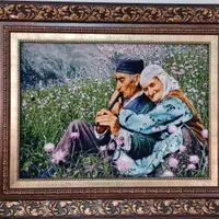 تابلوفرش عشق پیری با قاب معاوضه با قناری رسمی بلند|تابلو فرش|تهران, ایران|دیوار