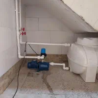 لوله کشی آب. تعمیرات/نصب پمپ و منبع استاندار