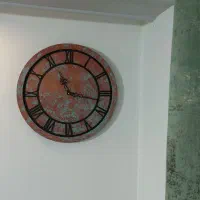 ساعت و جعبه قاشق چنگال پتینه کاری