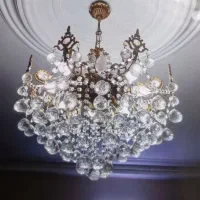 لوستر برنجی ۸ شعله