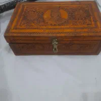 عصای آبنوس فاخر مرصع کاری نقره کوب صندوقچه قاجاری|کلکسیون اشیاء عتیقه|اهواز, شریعتی جنوبی|دیوار