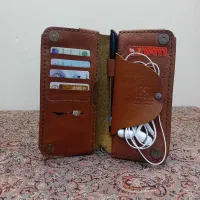 کیف پول چرم طبیعی بز کیهان