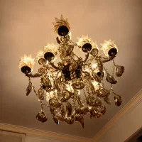 لوستر ۱۰شاخه و ۱۵ شعله  کیفیت عالی فروش فوری